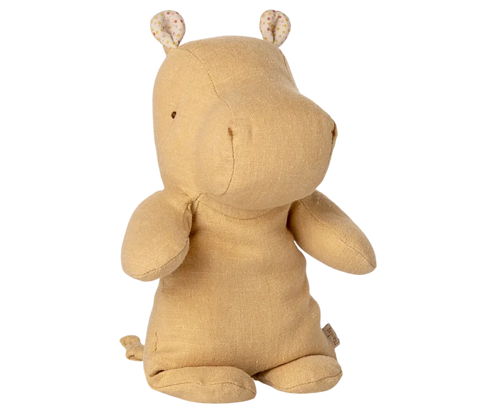 Small Hippo Safari Friend in Cream Yellow