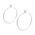 Sparkle Hoop Earring in Silver (0.75")