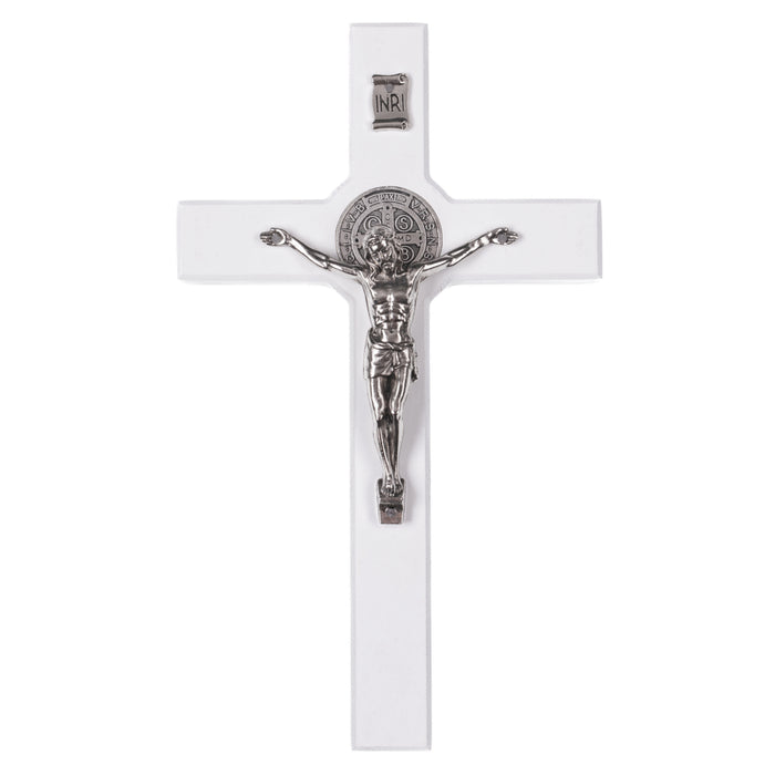 St. Benedict Wooden Cross Wall Hanging Jesus Crucifix Passion Christian Prayer 28cm