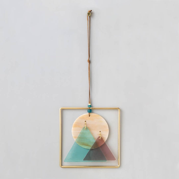 Stained Glass Light Catcher - Sunset Mountains