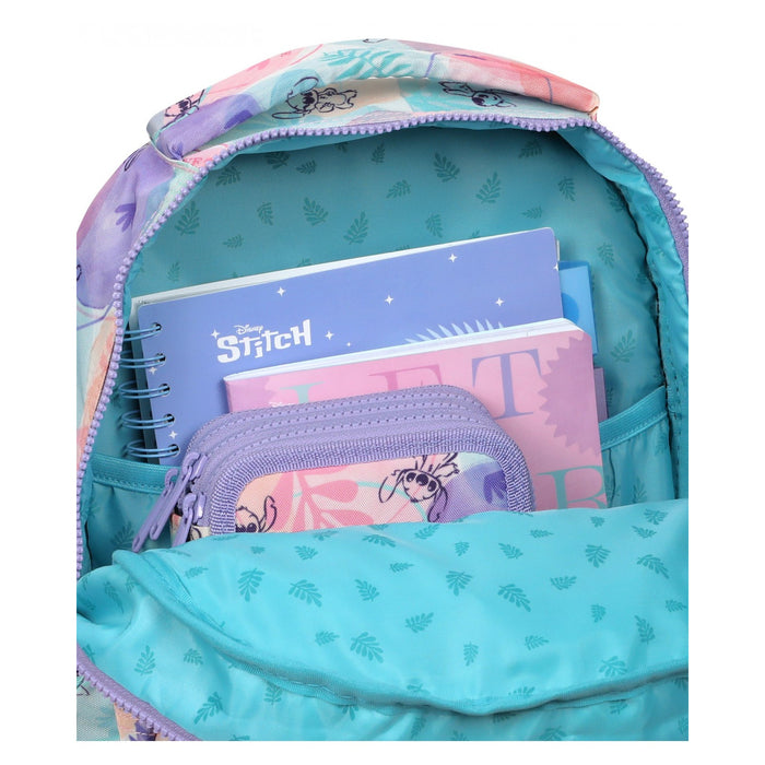 Stitch Coolpack School Set, Jerry 2-Compartment Backpack (15"), Jumper 3 Pencil Case, and a Sports Shoe Bag