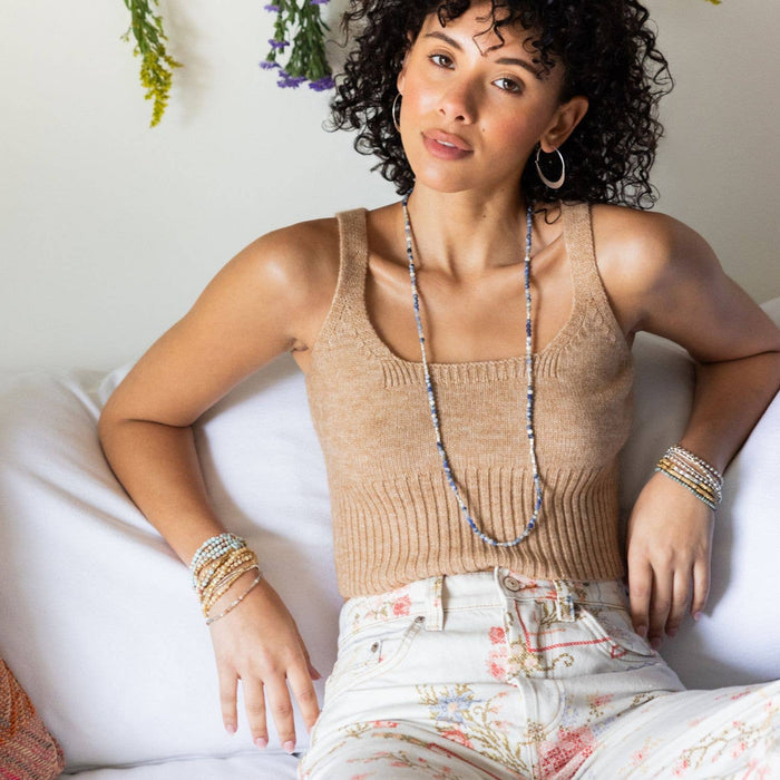 Stone Wrap in Agalmatolite/Silver/Gold