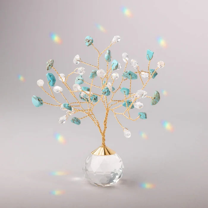Suncatcher Tree of Life - Turquoise/Tranquility/Gold