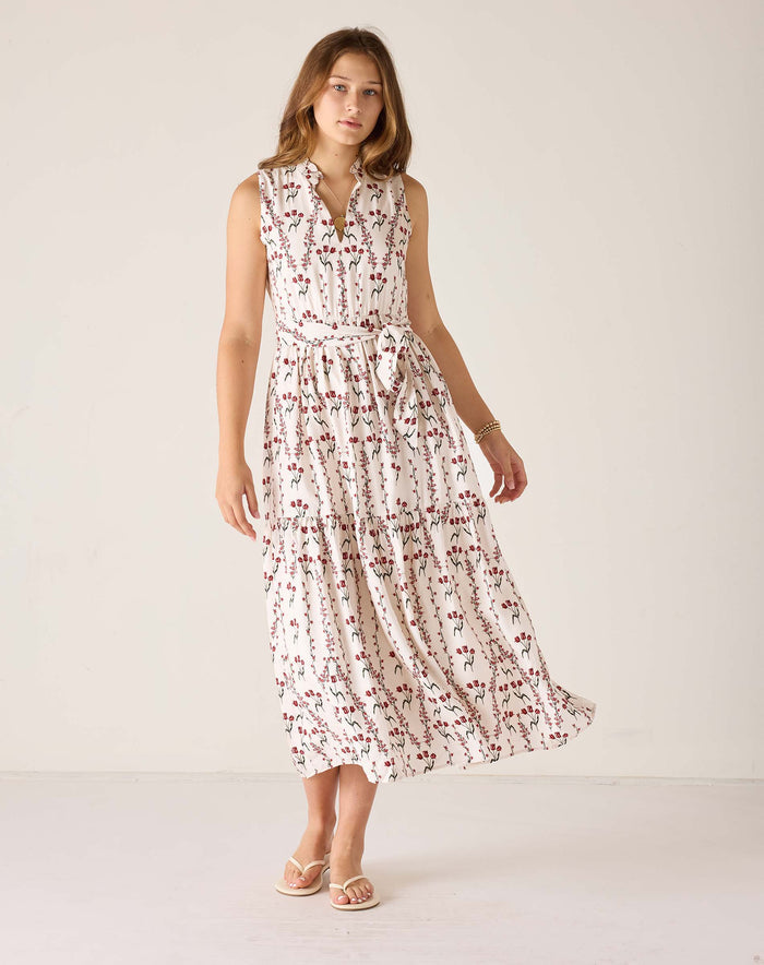 Tropez Tiered Maxi Dress in Flower Market