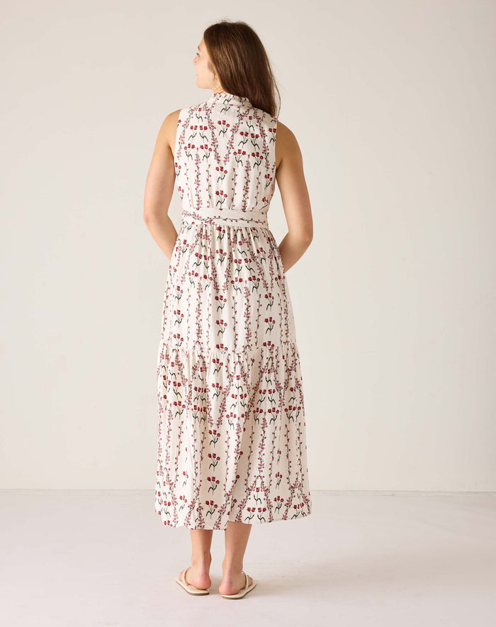 Tropez Tiered Maxi Dress in Flower Market