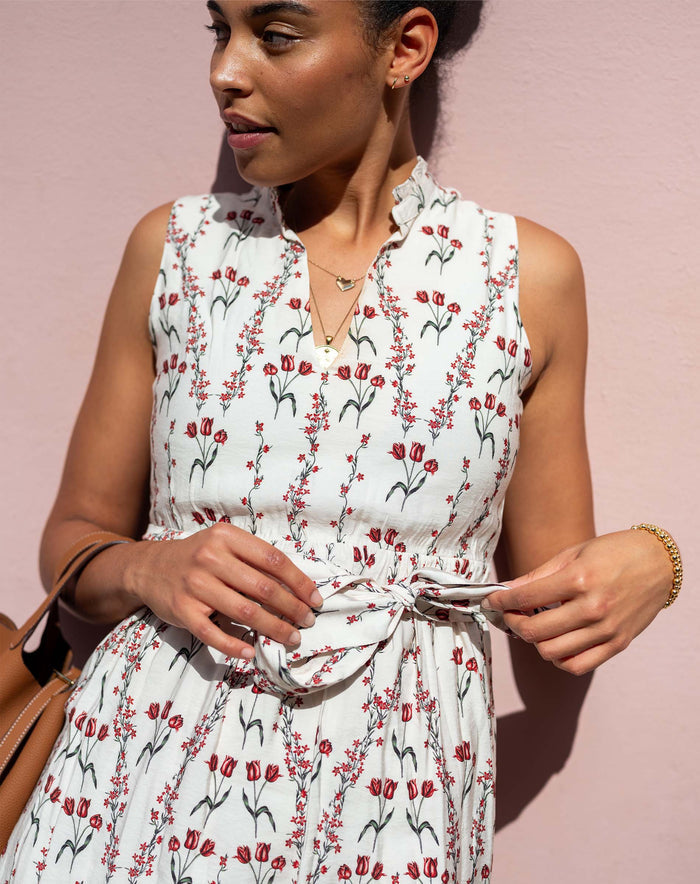 Tropez Tiered Maxi Dress in Flower Market