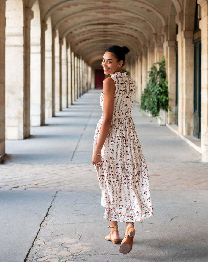 Tropez Tiered Maxi Dress in Flower Market