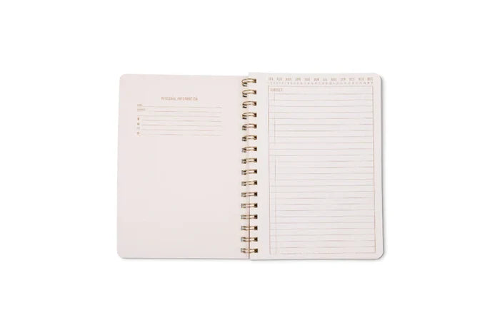 Tulip Twin Wire Notebook in Pinwheel Pink