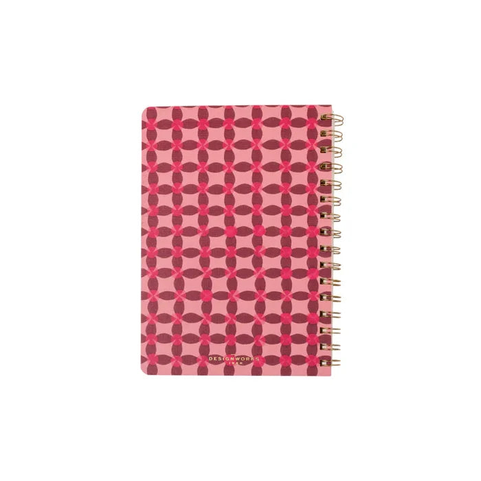 Tulip Twin Wire Notebook in Pinwheel Pink
