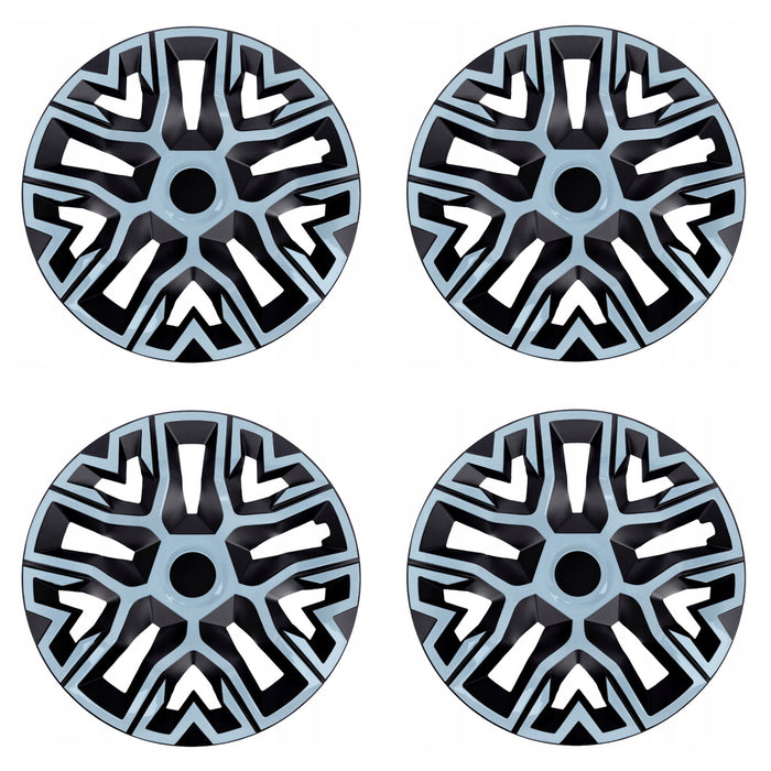 Universal wheel covers 15'' NRM The Best Bicolor azure/black 4 pieces