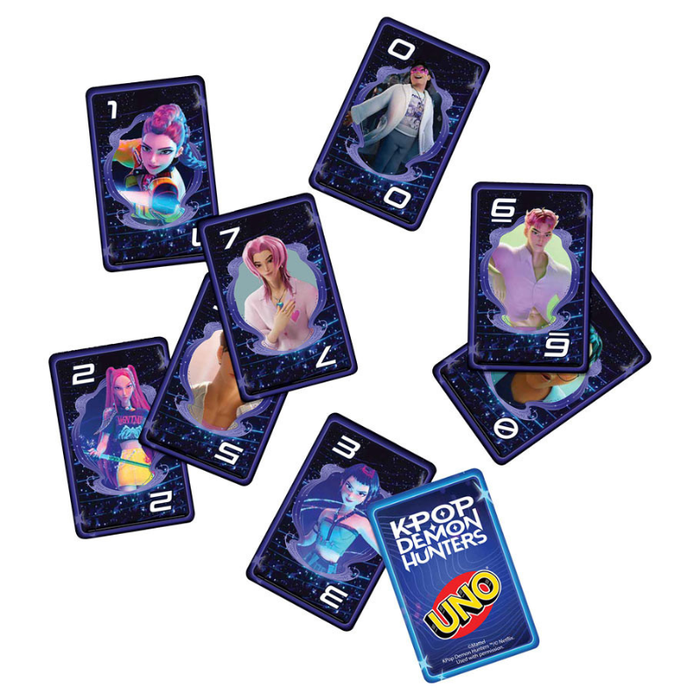 KPOP Demon Hunters Uno cards on a white background