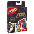 Packaging for 'UNO: The Legend of Zelda' card game featuring iconic characters from the video game series.