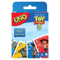 UNO card game packaging featuring Toy Story 5 characters on a white background