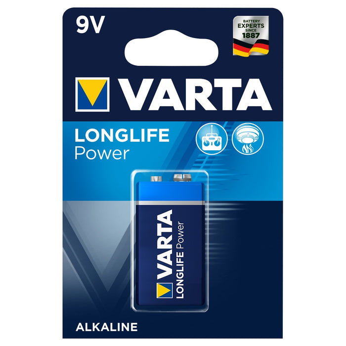 Varta Longlife Power 9V alkaline battery, high quality