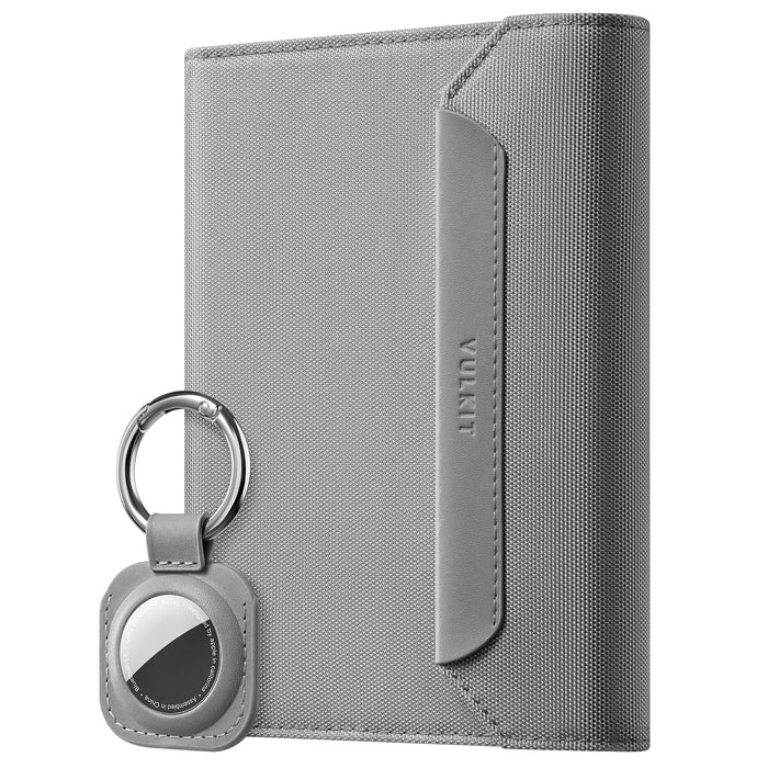 VPW104 - RFID Blocking Passport Card Holder with Magnetic Closure and Removable AirTag Holder