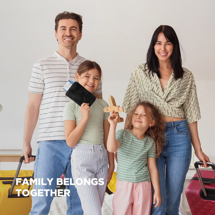VPW113 -RFID Blocking Microfiber Suede Family Passport Wallet