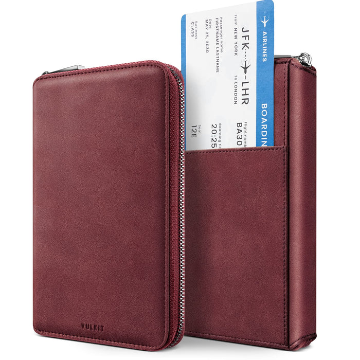 VPW113 -RFID Blocking Microfiber Suede Family Passport Wallet