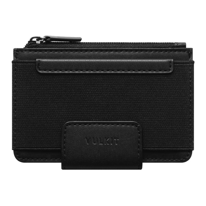 VW110- Palm-size Bifold Wallet with a Zipper Pocket & an Elastic Slot