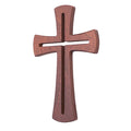 Wall Hanging Cross Wooden Plywood Crucifix Christian Modern Brown 18cm x 11cm x 1cm