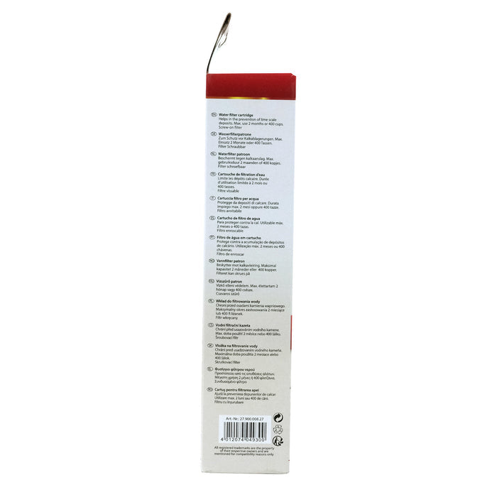 Water filter for AEG, BSH, Krups, Melitta, Nivona Scanpart screw-in espresso machines, 2 pieces