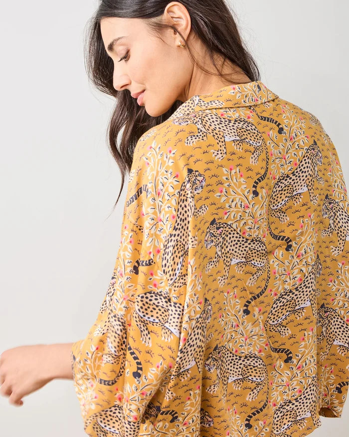 Wildest Dreams Eco Satin Pajamas in Tobacco Bagheera