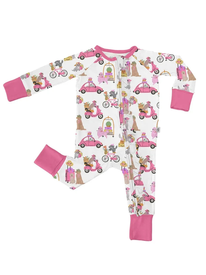 Zip Pajamas in Puppy Chic