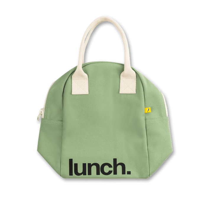 Zipper Lunch Bag - ‘Lunch’ Moss