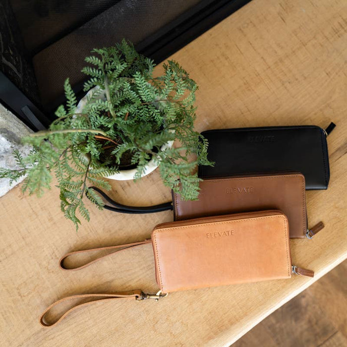 Zipper Wallet in Camel